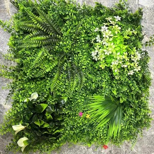 Mur végétal artificiel Dream Castle, 30cm-100cm, fougères en plastique pour décoration maison et mariage - Product Image 2