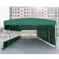 Auvent rétractable durable auvent de stockage auvent garage pare-soleil pliant abri d'auto pour conteneur zone d'empilage