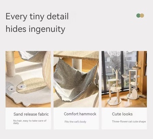 إطار تسلق للقطط صديق للبيئة كلاسيكي - منصة قطط كبيرة الحجم بـ 4 مستويات مع خشب السيسال للاستخدام الداخلي/الخارجي بالجملة - Product Image 4