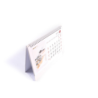Calendrier de bureau hebdomadaire perforé à spirale métallique, impression couleur personnalisée, 365 jours, planificateur de table promotionnel