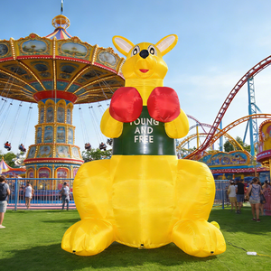 Arco Inflable Gigante Personalizable con Forma de Canguro de Boxeo, Modelo Publicitario para Eventos al Aire Libre - Product Image 1