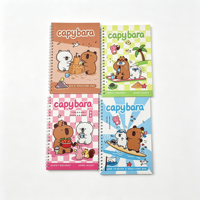 Carnet à spirale A5 Kawaii Capybara, carnet à spirale à couverture rigide, carnet à spirale à couverture rigide personnalisé en gros pour enfants et étudiants