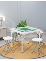 Table de Mahjong portable en plastique pliable pour 4 joueurs, silencieuse, à manivelle, avec des fonctions de jeu multifonctionnelles pour les jeux d'échecs et de cartes