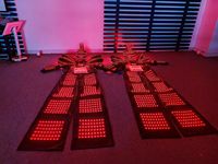 Costume de robot LED sur échasses avec éclairage RGB, en coton, style ethnique chinois, tenue de performance lumineuse pour artiste de boîte de nuit et scène