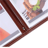 Couverture en cuir PU de 21mm, couverture gaufrée, couleur or, pour livre capitaine, Menu d'hôtel, vin rouge