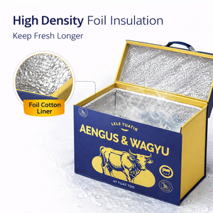 Custom Heat Insulation Packaging Thermal Carton Foldable Fat Wagyu Beef A5 Meat <strong>Steak</strong> Shipping Chilled Insulated Packaging <strong>Boxes</strong> - Product Image 5