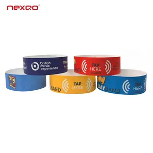 RPW01 Tùy Chỉnh In Dùng Một Lần NFC RFID Giấy Nhiệt Dây Đeo Cổ Tay