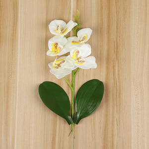 ดอกกล้วยไม้ฟาแลนนอปซิสประดิษฐ์สีขาวนม ขนาด 12x35 ซม. จาก Yiwu Datuo Florist สำหรับตกแต่งภายใน - Product Image 1