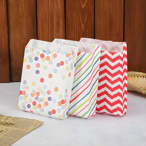 Sacs en papier enduits de cire résistants à la graisse, de qualité alimentaire, avec logo personnalisé, flexographie, blancs, pour gâteaux - Product Image 2