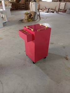 2023ล่าสุดคุณภาพสูงทนทานตู้ตัดผมสีชมพูมันวาวสูงตู้เก็บของมีล้อ10ปี - Product Image 4