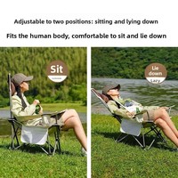 Chaise pliante en métal d'extérieur, ultra-légère et portable, pour le camping et la pêche