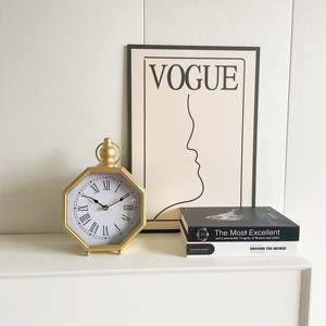 Vintage Silent Non-ticking <strong>Desk</strong> Tabletop <strong>Clock</strong>,Retro Home Decor for Living Room Office Decor - Product Image 4