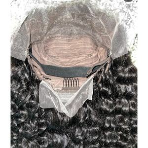 Perruque Lace Front Wig naturelle cheveux humains, cheveux bruts bruns, boucles, densité 200%, 13*4, nouvelle collection - Product Image 6