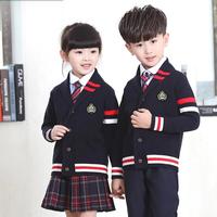 Uniformes scolaires pour élèves du primaire et du secondaire, vêtements pour enfants, ensembles de pulls et de cardigans pour enfants