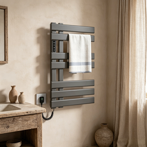 Sèche-serviettes électrique intelligent avec commande vocale par application, étanche IPX4, radiateur mural en acier à faible teneur en carbone - Product Image 6