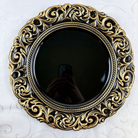 Assiettes à dîner et sous-verres à motifs de style européen, vente en gros, assiettes décoratives en plastique pour les fêtes et les célébrations