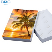 Papier photo satiné RC personnalisé par le fabricant, rouleau de 260 g/m², papier enduit de résine imperméable, professionnel, A4, double 90 g/m²