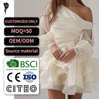 Robe mini à volants et nœud papillon blanc de haute qualité pour femme, en polyester uni, idéale pour les fêtes d'anniversaire des filles