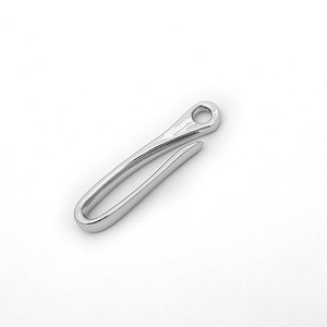 Large Fish <b>Hook</b> Zinc Alloy Keychain <b>Car</b> Key Accessory Home Use G3948 Plated Metal Hardware - Product Image 2