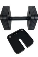 Ensemble d'haltères carrés en acier réglables 3 en 1 90 lb (40 kg) Équipement de remise en forme pour la salle de sport à domicile