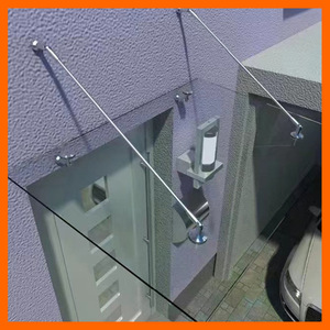 Stainless Steel Canopy Bracket Wire <b>Rope</b> Fastener 304 Mirror Finish For Glass Canopy Office Building - Product Image 3