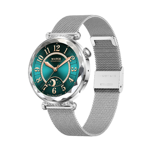 Karen M jam tangan pintar HK88 wanita, jam tangan pintar 1.19 inci layar AMOLED casing berlian panggilan pesan dorong kesehatan panas 2025 - Product Image 4