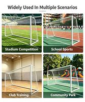 But de football en aluminium standard 7,32x2,44 m, taille réglementaire, avec filet pour compétition en stade