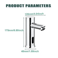 Capteur de robinet infrarouge pour évier de lavabo monté sur le pont Robinets d'eau pour capteur de salle de bain automatique sans contact avec boîtier de commande