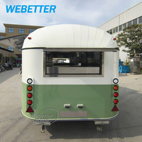 WEBETTER Street Mobile Caravan Fast Food Truck Chariot à crème glacée Remorque de nourriture mobile pour barbecue Coffee Van Beer Bar Food Truck à vendre