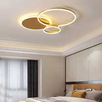 JYLIGHTING Nouveau design de plafonnier en forme d'anneau, lustre décoratif, chambre à coucher, hôtel moderne, cercle, salon, plafonniers LED