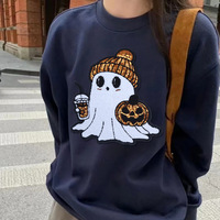 Nouveaux patchs brodés en chenille pour Halloween, à thermocoller, motifs fantômes et citrouilles mignons, pour sweats à capuche, chapeaux et sacs, vente en gros