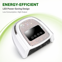 Lampe à ongles UV LED sans fil rechargeable avec batterie intégrée, économe en énergie, longue durée de vie, panneau à strass, 3 minuteurs