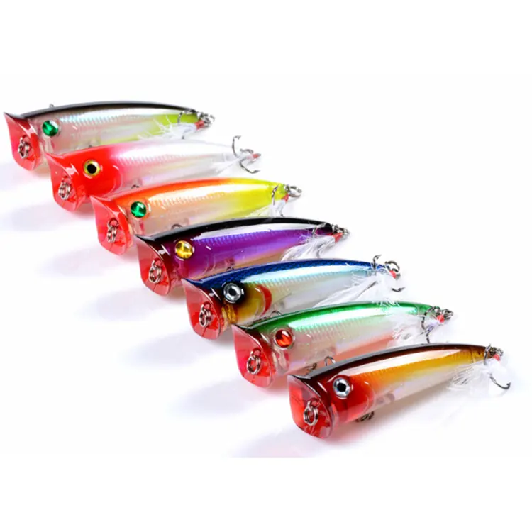 7,8 cm 10,5g fábrica al por mayor Topwater Popper cebo pintura colorida pescado duro señuelo pesca señuelo fabricación suministros