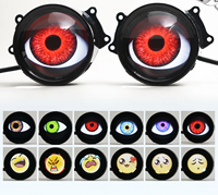 Nouveaux projecteurs LED RGB dynamiques « Demon Eyes » pour voitures, couleur personnalisée, en aluminium, 12V, symétriques, ampoules antibrouillard/de conduite, pour rénovation/amélioration