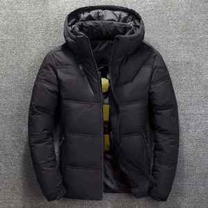 Chamarra Acolchada de Plumas Brillante para <span class=keywords><strong>Hombre</strong></span>, Éxito de Ventas 2026, Estilo de Moda Sobredimensionado con <span class=keywords><strong>Capucha</strong></span>, Ligera, Tallas Grandes y Logo Personalizado - Product Image 4