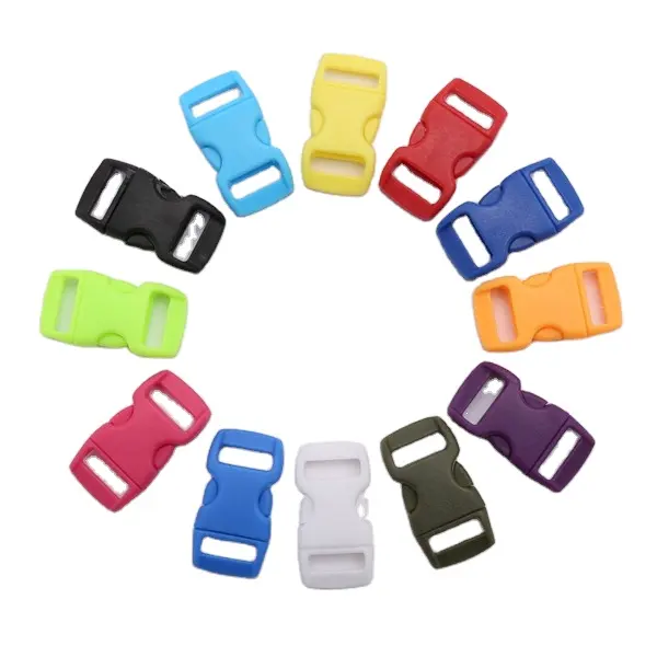 In Stock Wholesale Colorful 10mm Plastic Small Quick Release Buckle For Bag Hardware Accessories