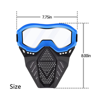 Masque tactique en plastique détachable pour enfants pour jeu de tir cyclisme Noël Cosplay Party Team Selection