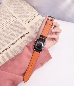 Correa de Reloj de Cuero Genuino Nappa para <span class=keywords><strong>Hombre</strong></span> y Mujer, Accesorios para Relojes al por Mayor para <span class=keywords><strong>Apple</strong></span> iWatch <span class=keywords><strong>Series</strong></span> <span class=keywords><strong>7</strong></span> 6 5 4 3 2 1 - Product Image 5