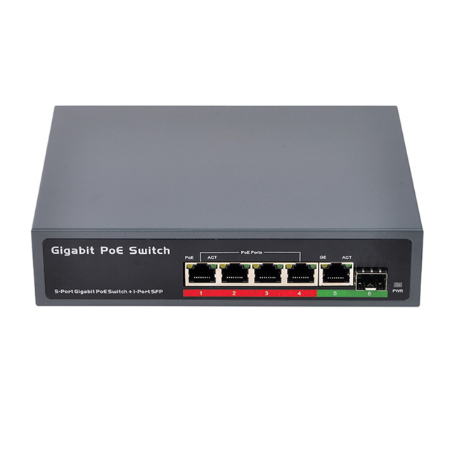 4 Port 10/100/1000M POE+  Ethernet Switch 4 Port POE++ 30w Gigabit POE Switch With SFP Port