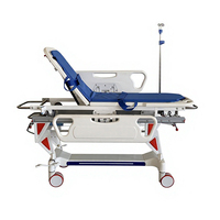Chariot médical multifonctionnel pliable hydraulique réglable pour le transport de patients