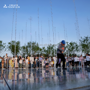 Fuente de Agua Seca Moderna de Acero Inoxidable, Kit de Fuente de Agua para Exteriores DIY para Jardín, <span class=keywords><strong>Lago</strong></span> u Hotel con Diseño de Puerta Lineal - Product Image 1