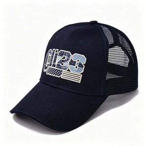 Casquettes de camionneur en denim/toile sans couture, décontractées, respirantes/imperméables, unisexes, ajustables avec fermeture à boucle unique, personnalisables, vente en gros - Product Image 3