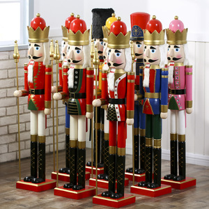 Grands soldats <span class=keywords><strong>casse</strong></span>-noisettes de 1,2 m, figurines décoratives créatives, soldats d'étiquette, décoration de la maison, cadeaux de Noël, décorations de Noël - Product Image 1