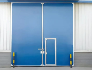 Puertas Batientes Industriales de Alta Calidad con Funciones Antiviento y Antipolvo, Adecuadas para Fábricas, Garajes y Almacenes. - Product Image 5