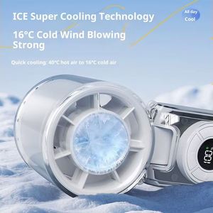<b>Foldable</b> Mini Handheld Fan, 199 Speeds, Semiconductor Cooling, Transparent, Portable for <b>Desk</b> Standing or Neck Hanging - Product Image 3