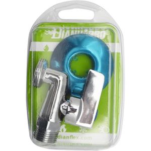 Válvula de Bola de Latón Cromado de Alta Resistencia de 1/2" x 3/4" para Lavadora, en Blister - Product Image 1