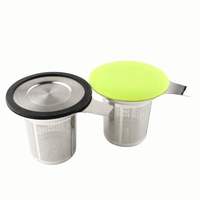 Infuseur à thé en verre borosilicate sans plomb de 12 oz, tasse à thé en verre avec infuseur amovible et couvercle en verre