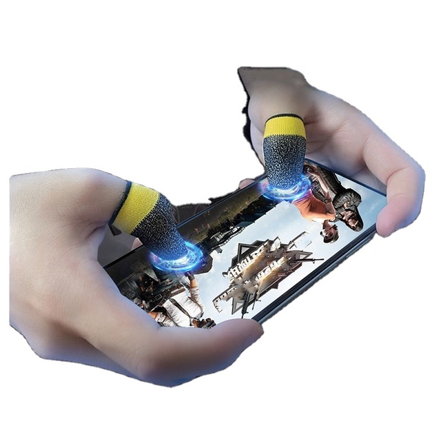 Anti-Sweat Fingertips Touch Screen Finger Tips Gaming Finger Sleeve Accessories
