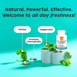 ผู้ผลิตอาหารเสริมระงับกลิ่นกาย สารสกัดจากใบพาร์สลีย์ ใบเปปเปอร์มินต์ สารต้านอนุมูลอิสระ 30 แคปซูลระงับกลิ่นกาย - Product Image 2