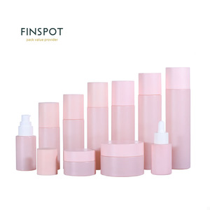 Ensemble de flacons cosmétiques en verre <span class=keywords><strong>FINSPOT</strong></span> avec bouchon bleu, emballage pour soins de la peau, tonique, lotion, crème - Product Image 5